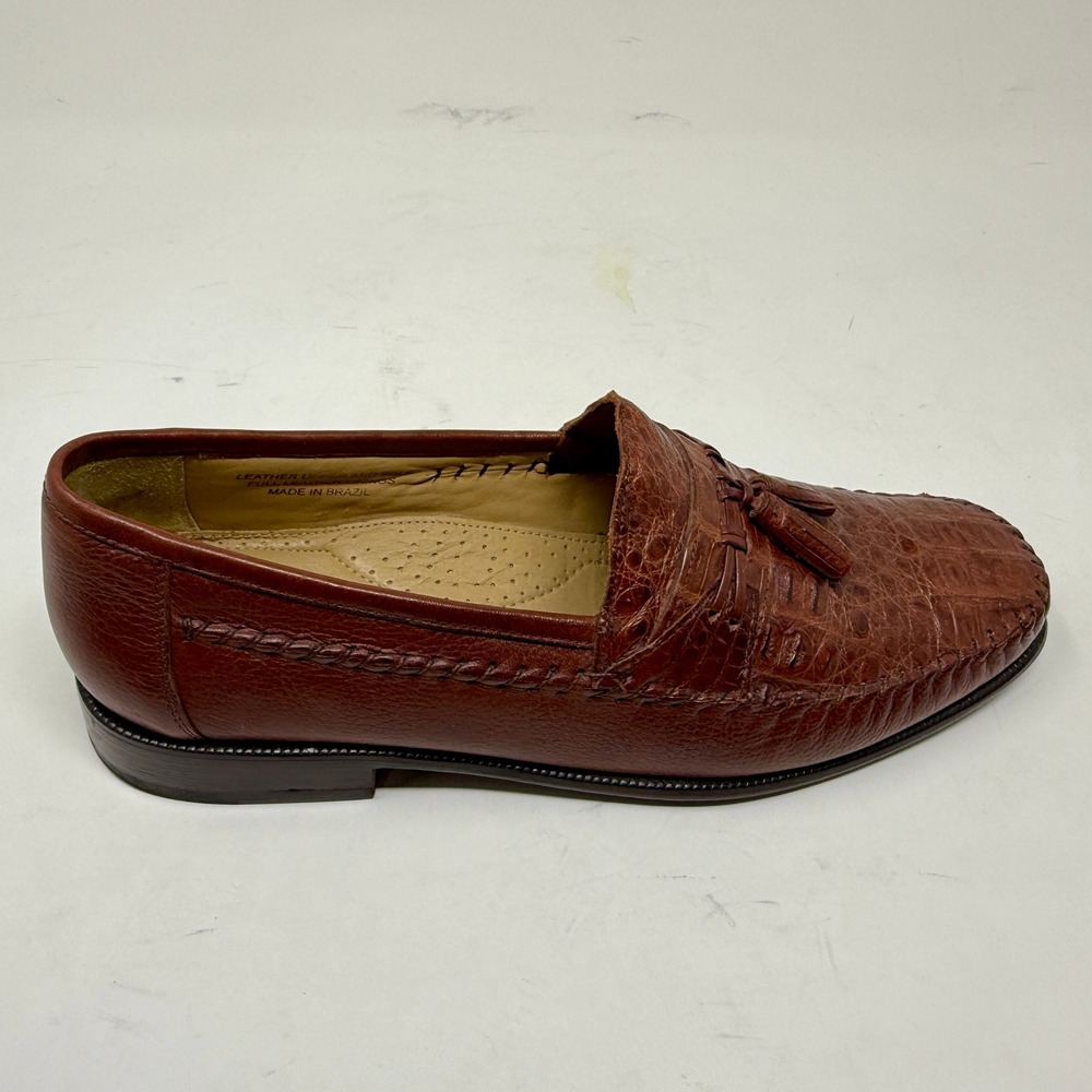 Brass Boot Men's Tassel Loafers Full Leather Made in Brazil / Spain Size 11 M - Picture 11 of 16
